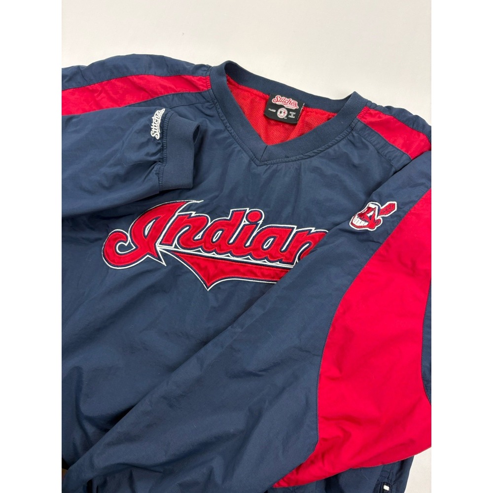 Vintage Stitches Cleveland Indians Pullover Windbreaker Men's XL.